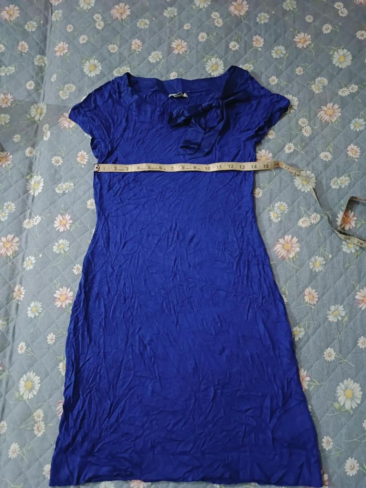 Vibrant Blue Short Sleeve Dress