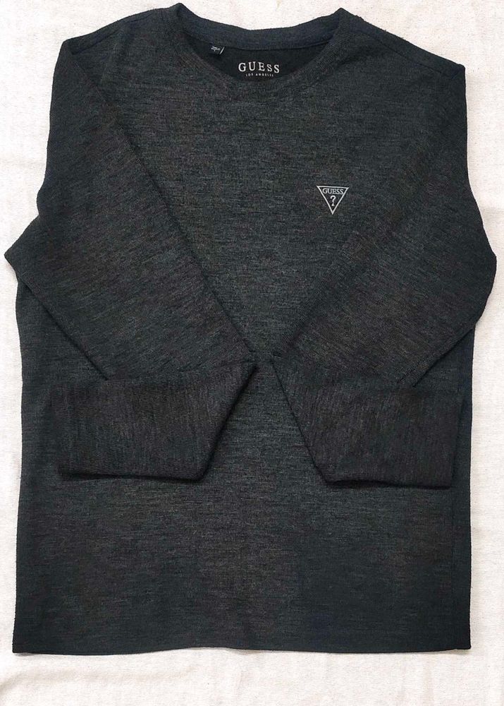 GUESS Men's Charcoal Shade Pullover