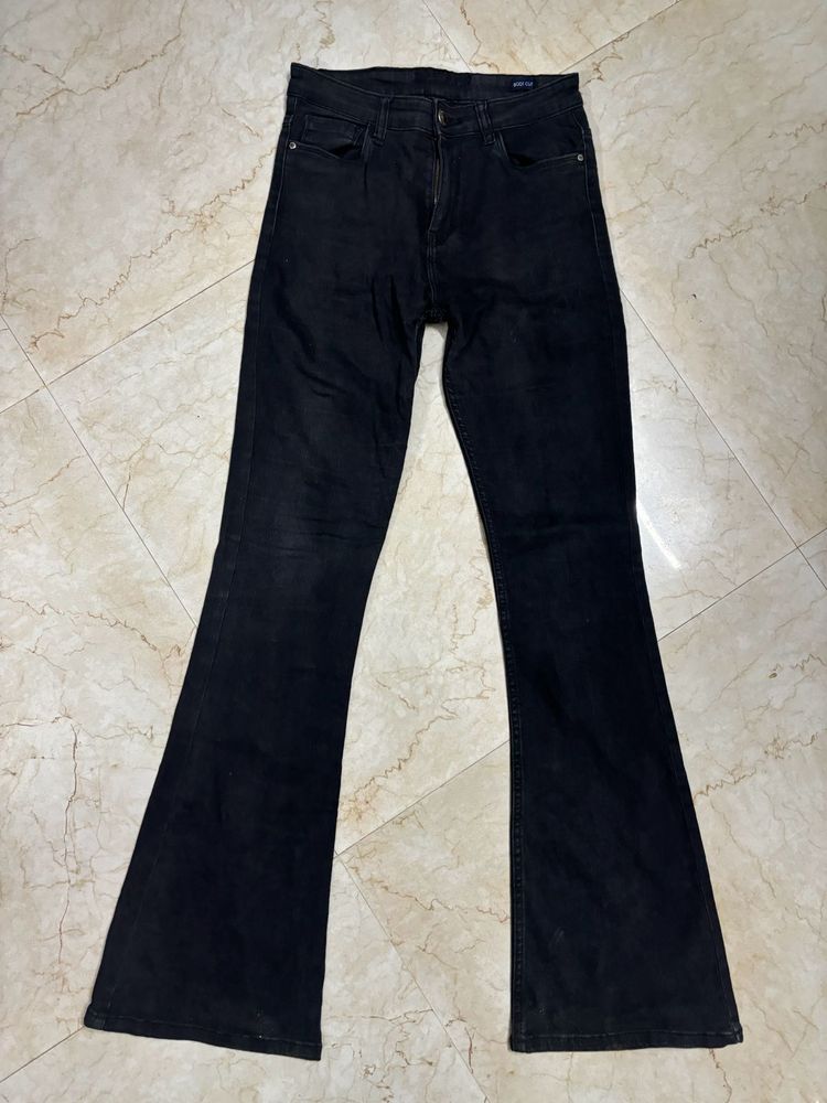 long boot cut jeans (black)