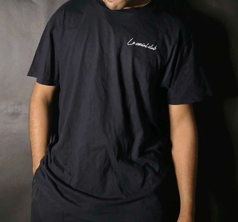 fruit of the loom Black 'Le Social Club' Tee