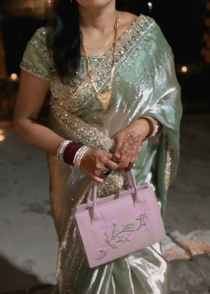 Elegant Saree with Embellished Blouse