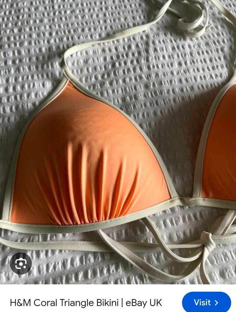H&amp;M Coral Triangle Bikini Top