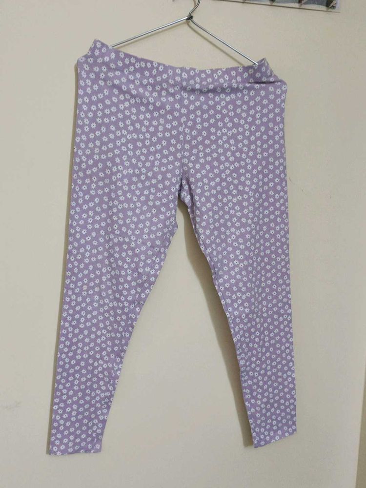 Purple Floral Leggings