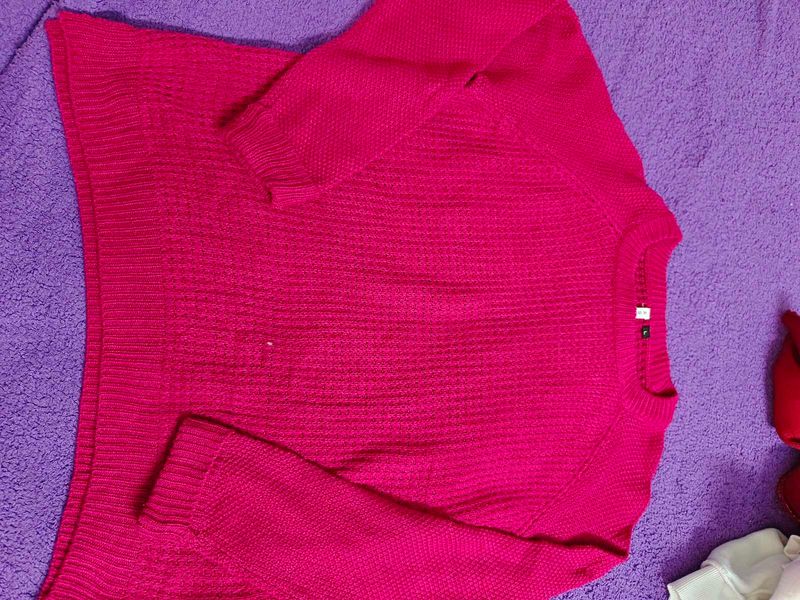 Magenta Knit Sweater