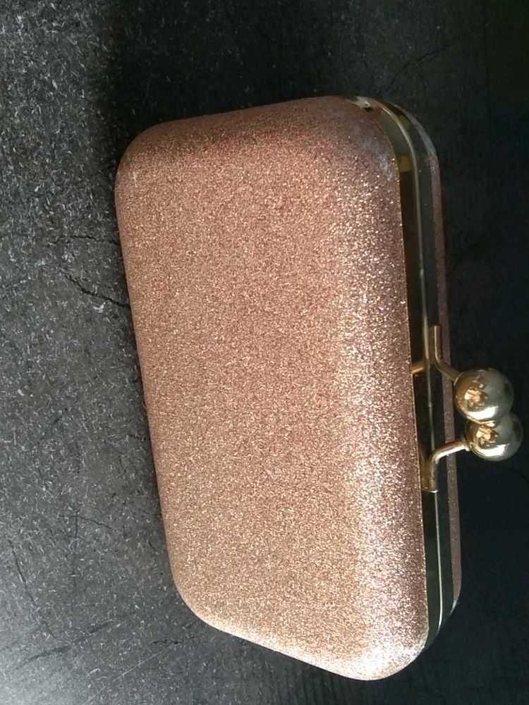 Sparkling Rose Gold Clutch Bag