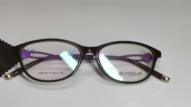 Vogue Eyeglasses Frames Purple Heart Detail