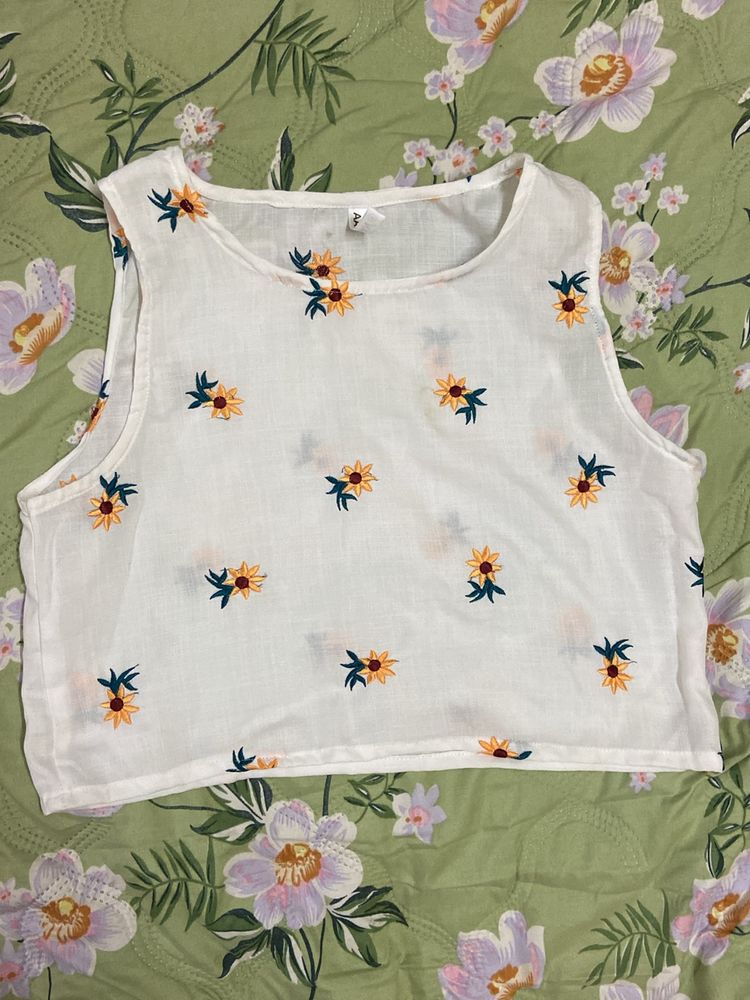 Sunflower Crop Top
