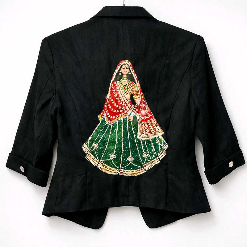 hand painted black jacket