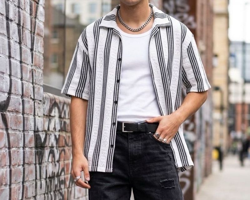 BOSS Striped Button-Up Shirt