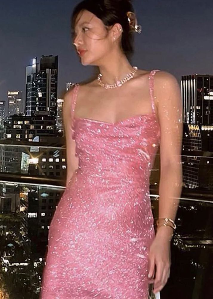Pink Shimmer Party Dress