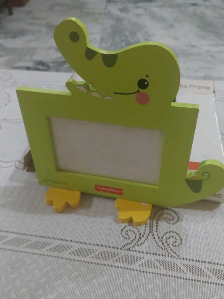 Cute Crocodile Wooden Photo Frame