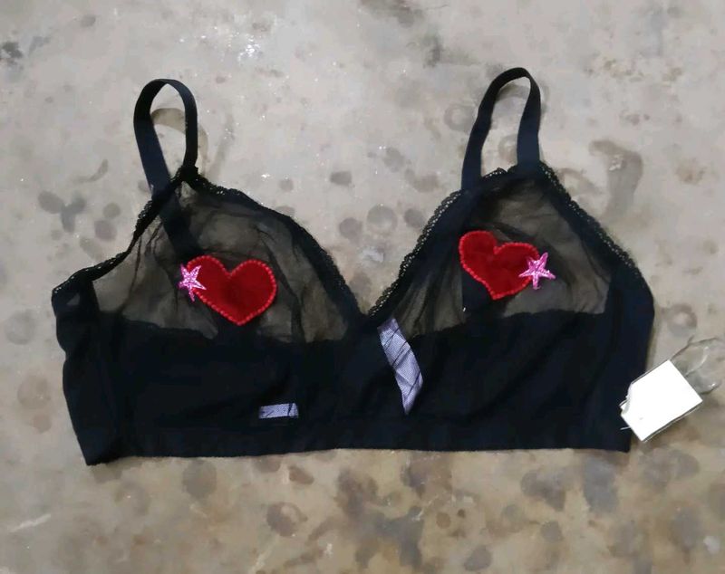 Sheer Black Bra