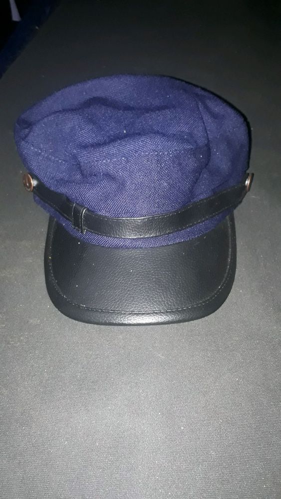 leather and cotton mix cap