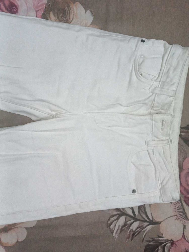 Classic White Denim Jeans