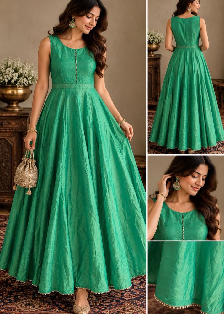 Brand new elegant Green Ethnic Gown