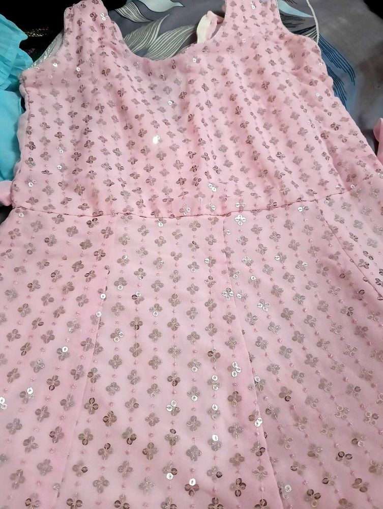 Pink Sequin Lehenga Choli