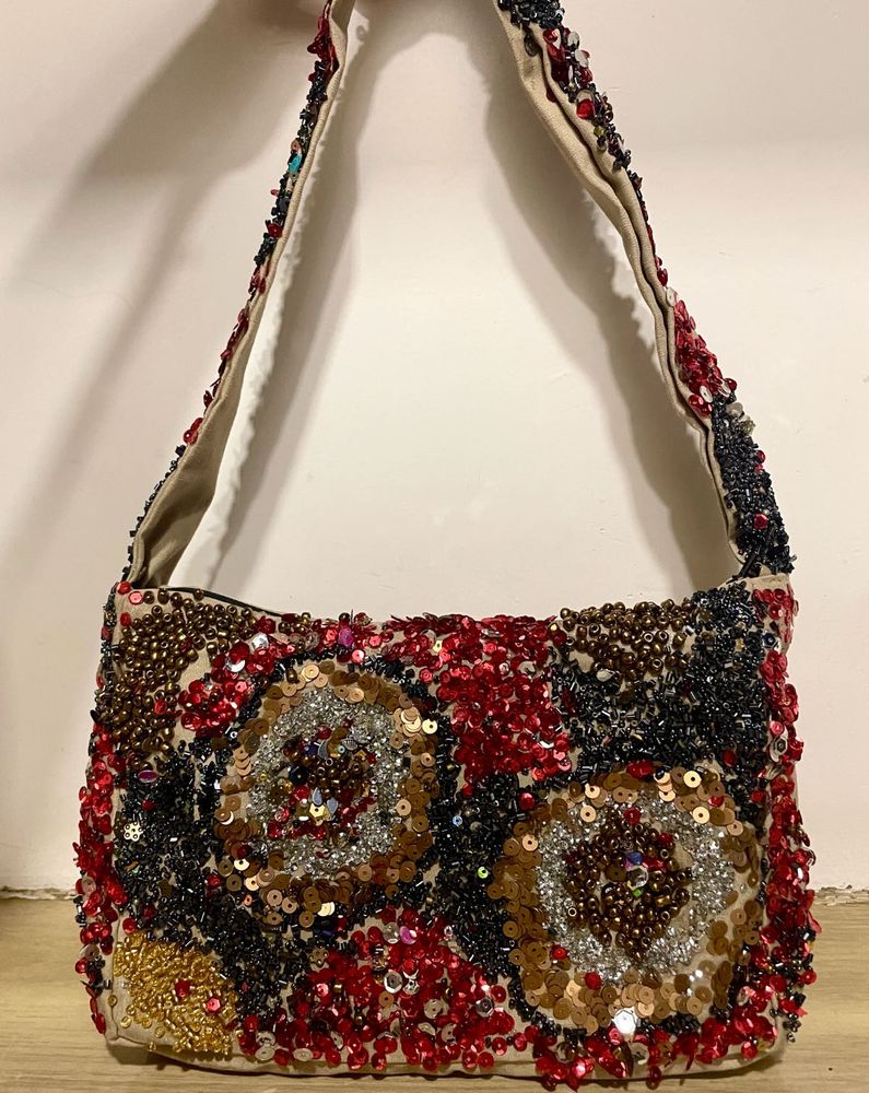 Sparkling Beaded Hobo Bag