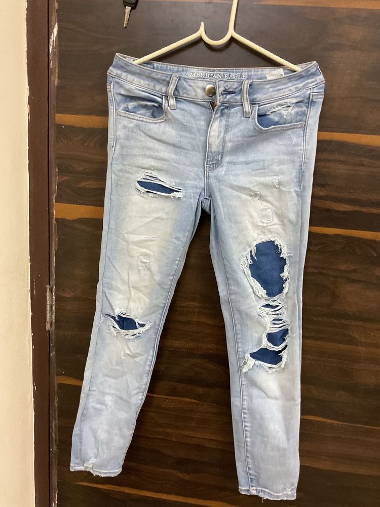 Ripped Light Wash Jeans