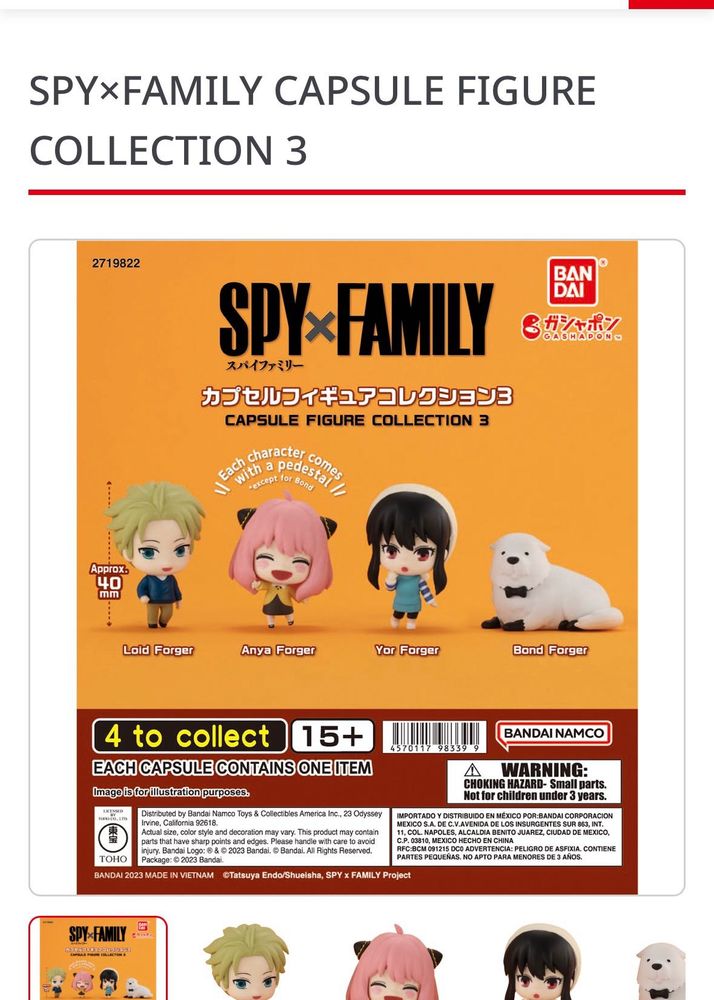 2 Japanese gachapon Loid&amp;yor Forger spy family