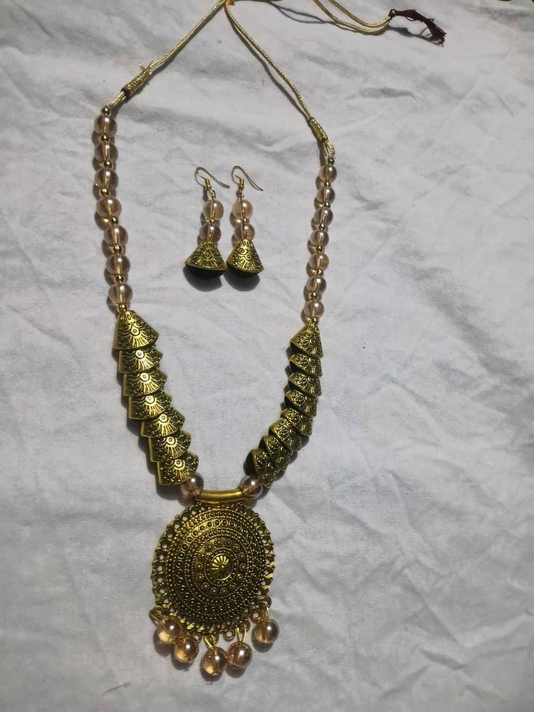 Ethnic Necklace and Earring Set