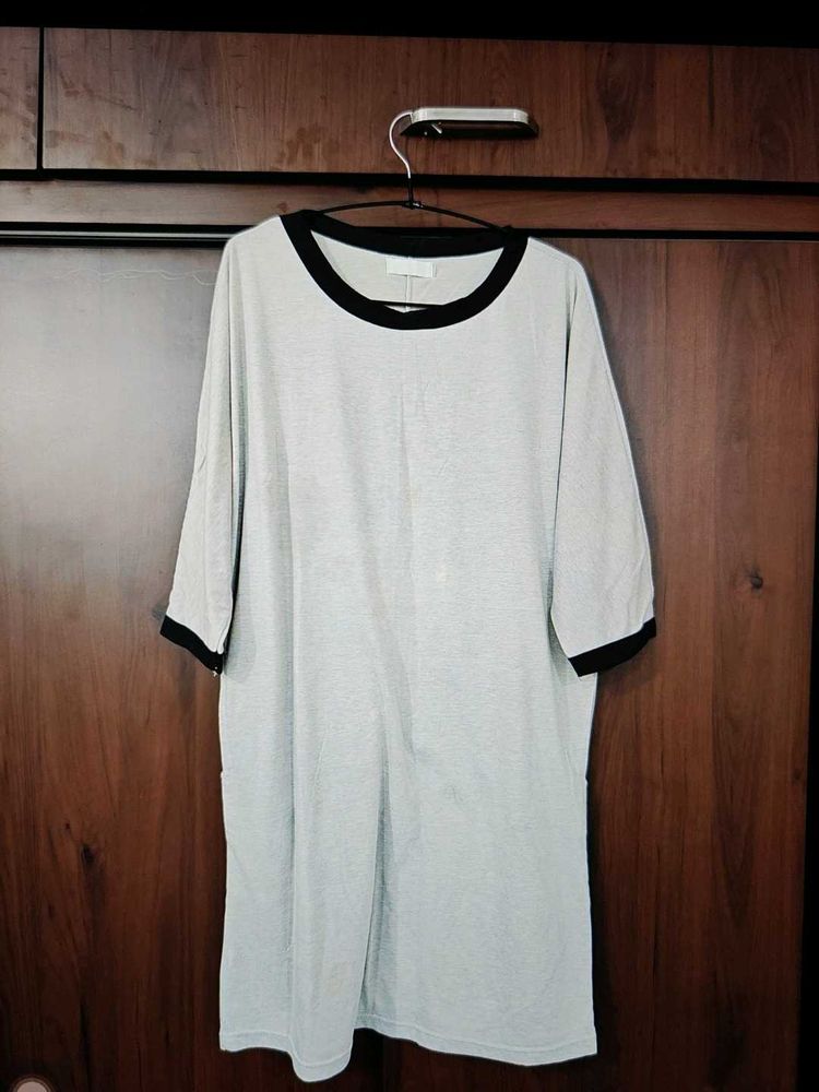 Casual Grey T-Shirt Dress