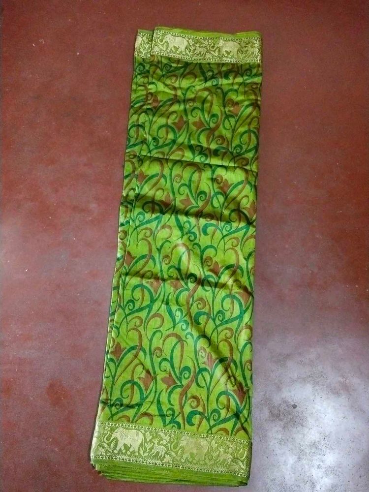 Green Patterned Saree