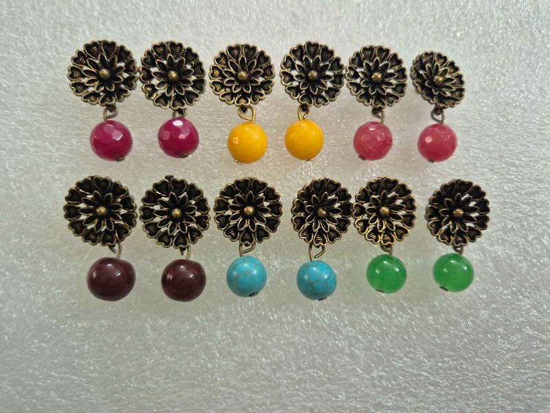 Boho Beaded Earrings Set - New