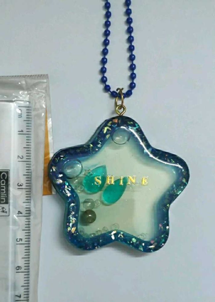 Resin Handmade Shine Star Shaker Keychain
