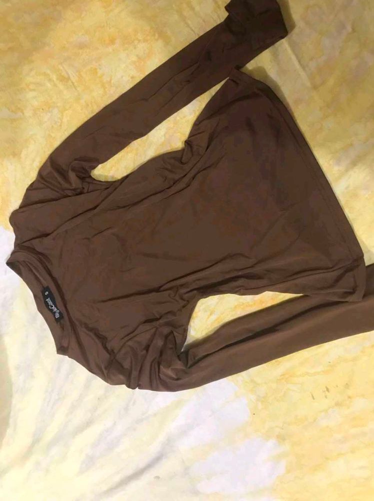 Brown Long Sleeve Top