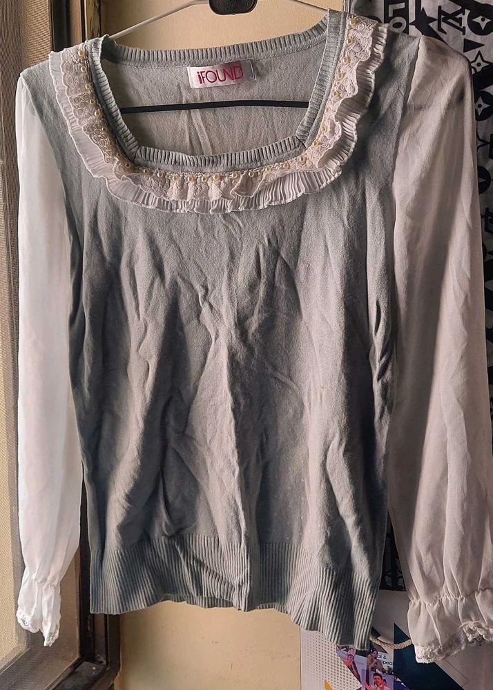 blue coquette shirt