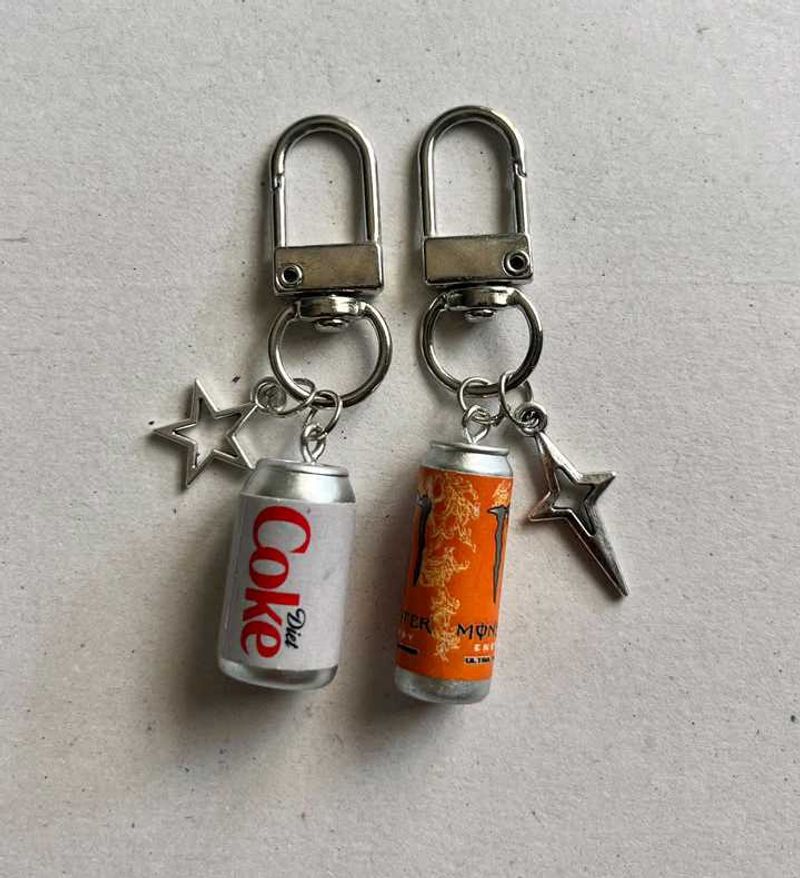 Diet coke and Monster Keychains