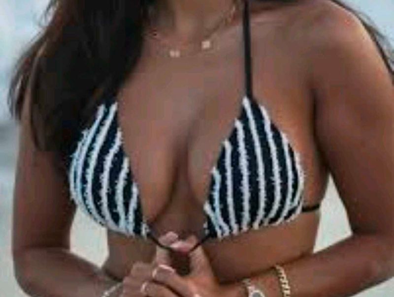 I. Striped Bikini Top