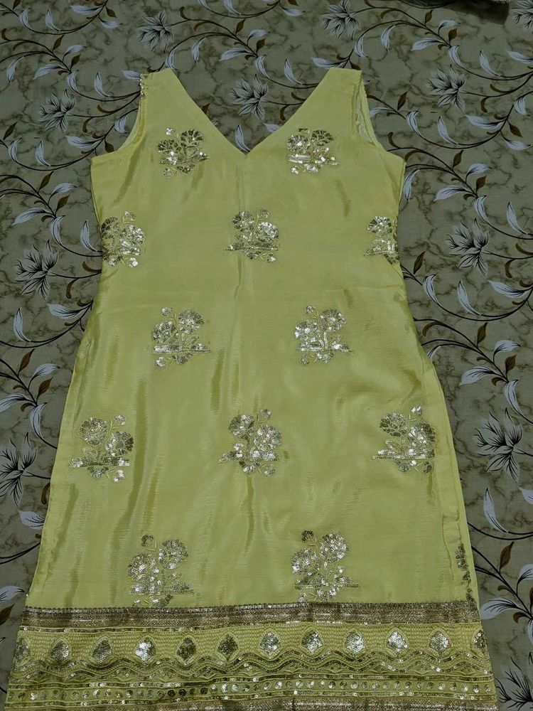 Elegant Yellow sharara set with dupatta