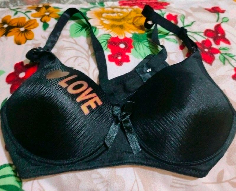 Black Padded Bra