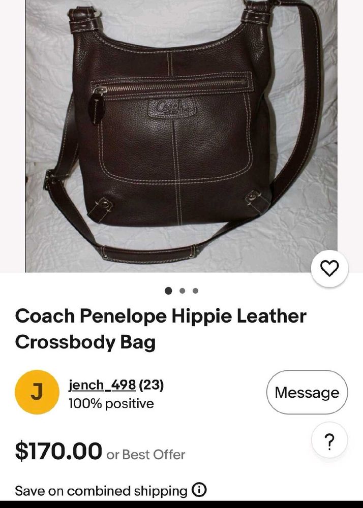 Coach Penelope Hippie Leather Crossbody Bag