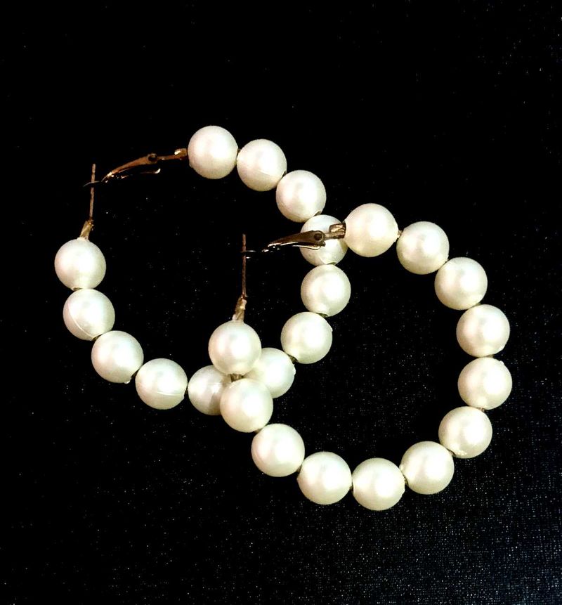 Pearl Hoop Earrings
