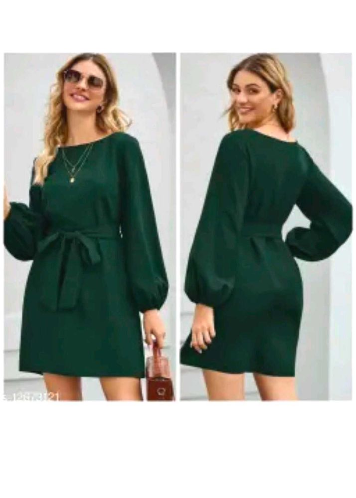 Emerald Green Long Sleeve Dress