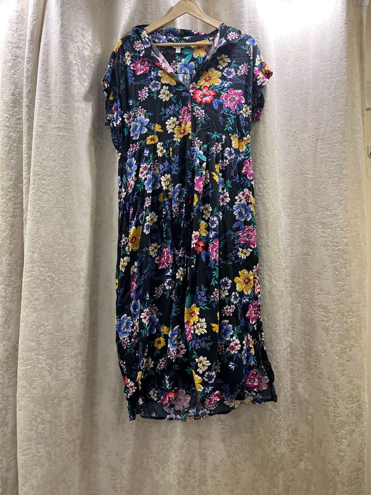 Floral Print Midi Dress