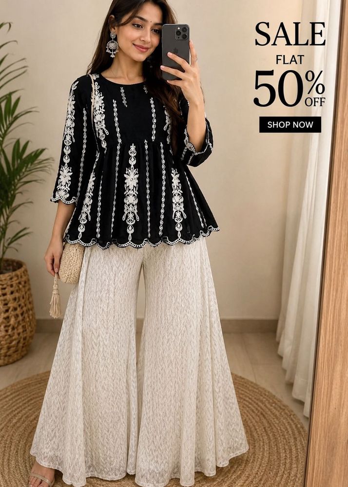 Elegant Black &amp; White coord set