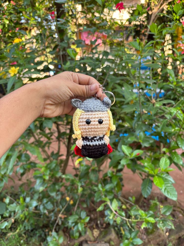 Thor Crochet Keychain