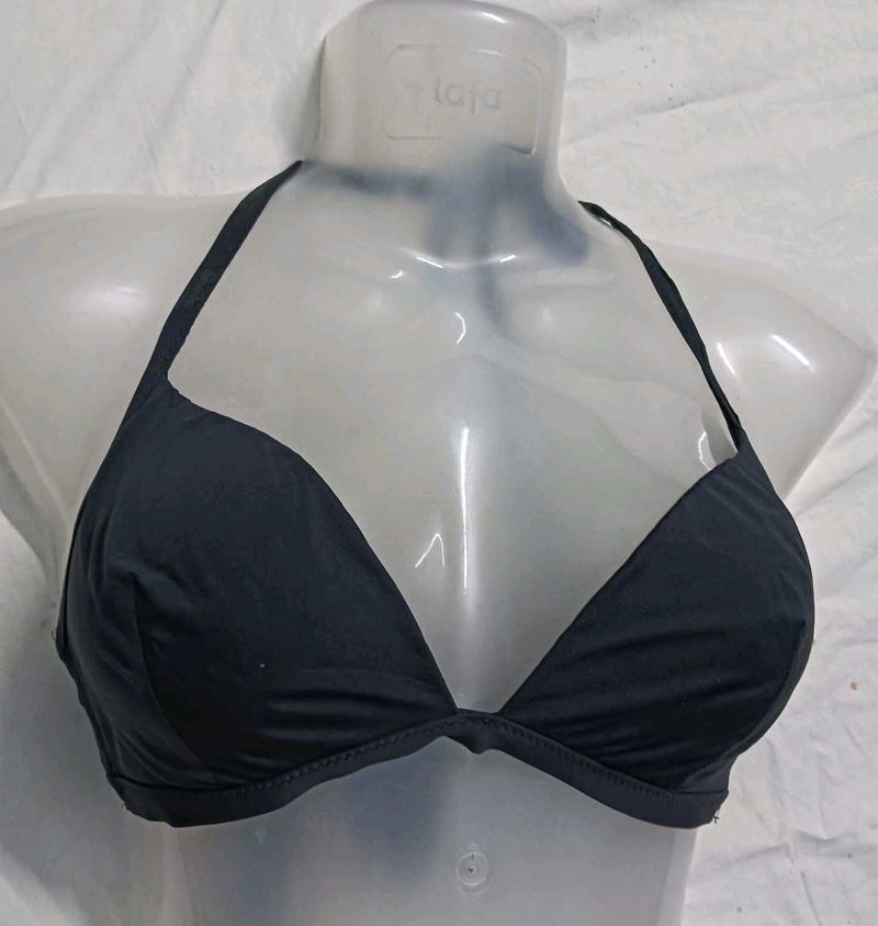 ⭐ Black Halter Neck Bikini Top