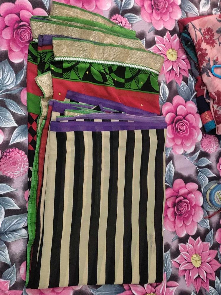 Colorful Striped Saree