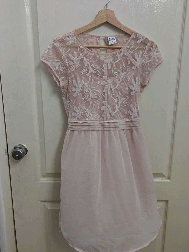 Elegant Lace Overlay Dress