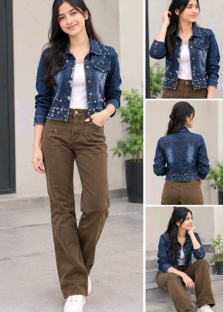 Stylish Embellished Denim Jacket