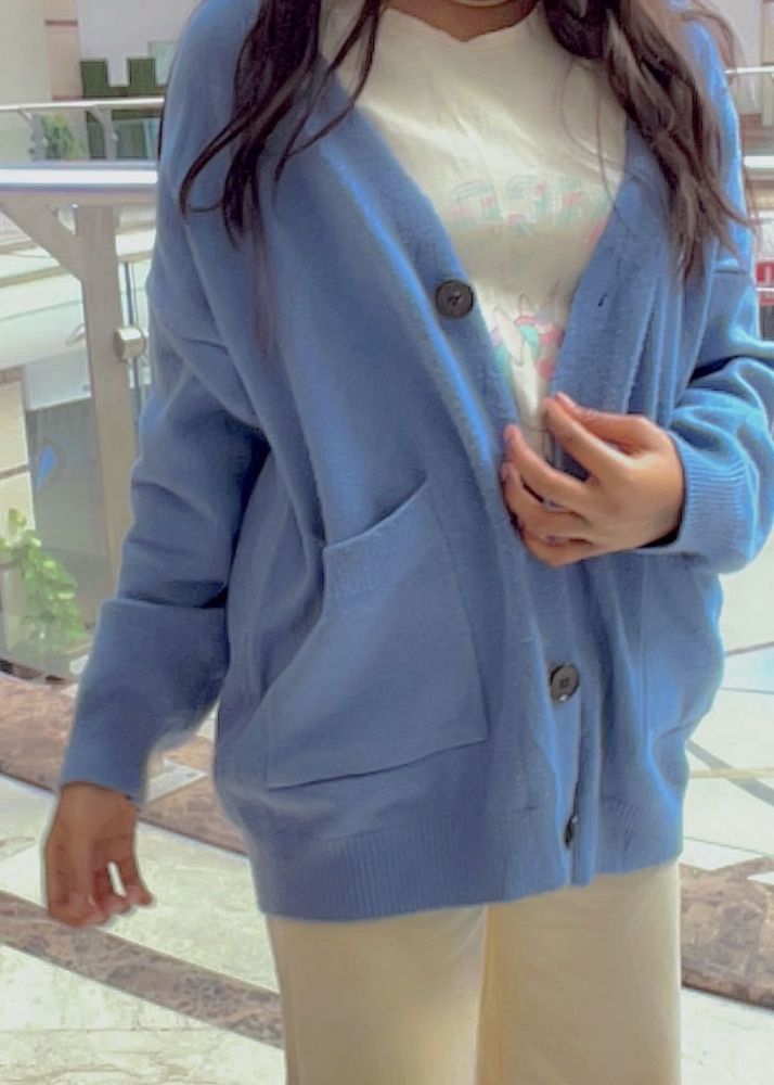 💙Blue Button-Down Knit Cardigan💙