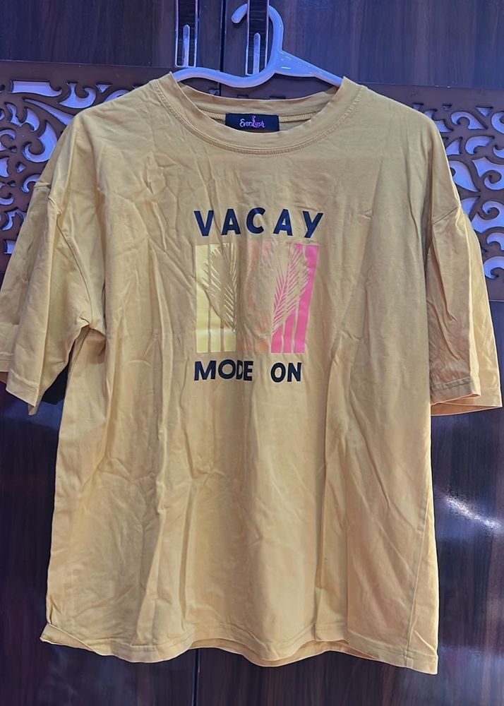Yellow "Vacay Mode On" T-Shirt