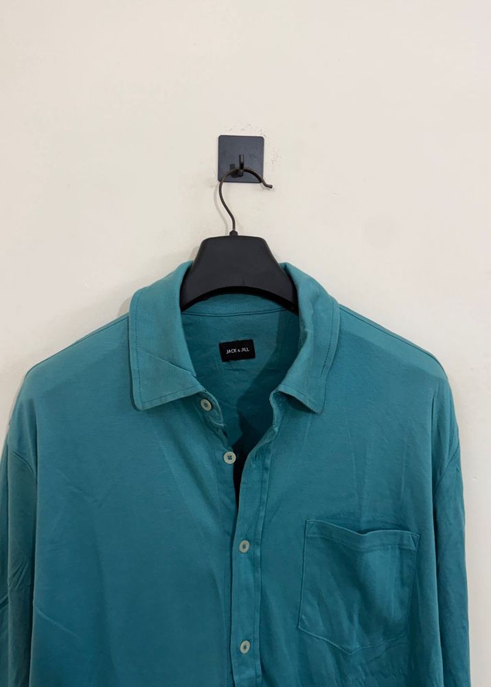 Men's Teal Long Sleeve Shirt