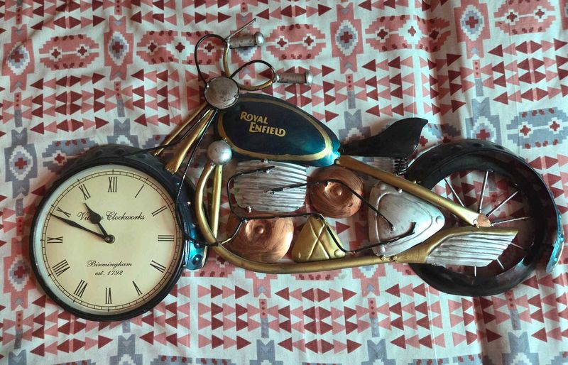 Vintage Royal Enfield Motorcycle Clock