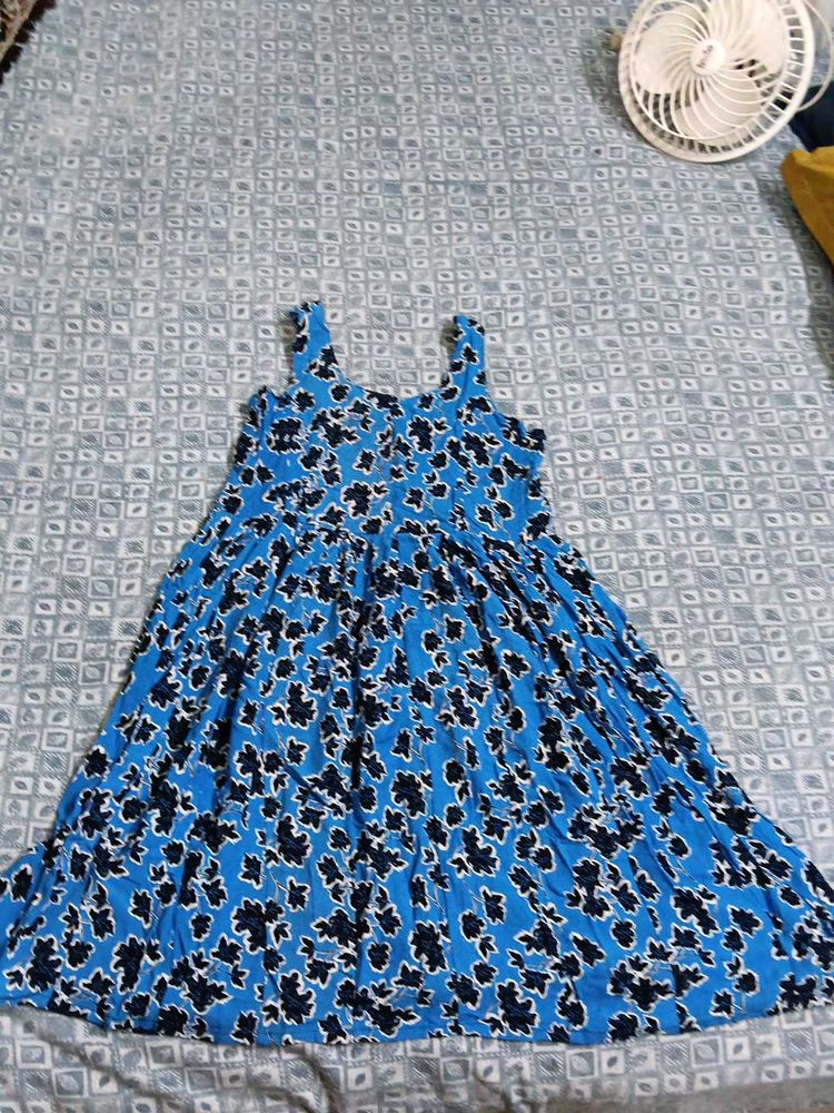 Blue Floral Summer Dress
