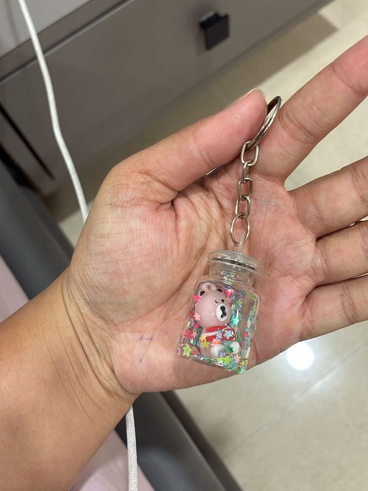 Cute Bear Jar Keychain